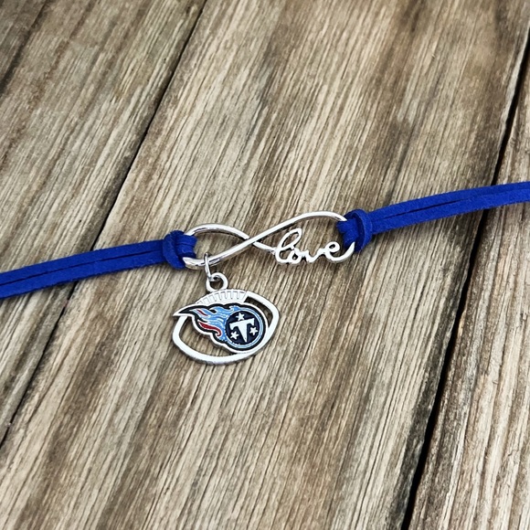 Tennessee Titans NFL Leather Charm Bracelet NEW - Picture 2 of 6